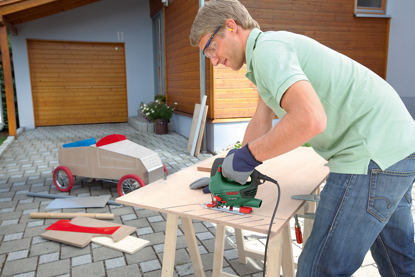 Pistosaha Bosch PST 800 pel + 10-os. srj