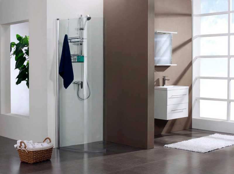 Suihkuseinä Ontario 80 cm kirkas hopea