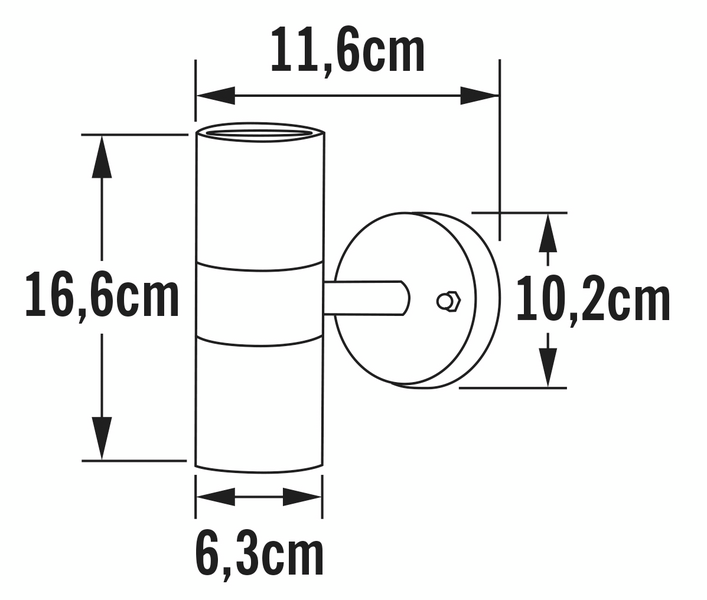 Ulkoseinävalaisin Konstsmide Modena harmaa 2x35W GU10