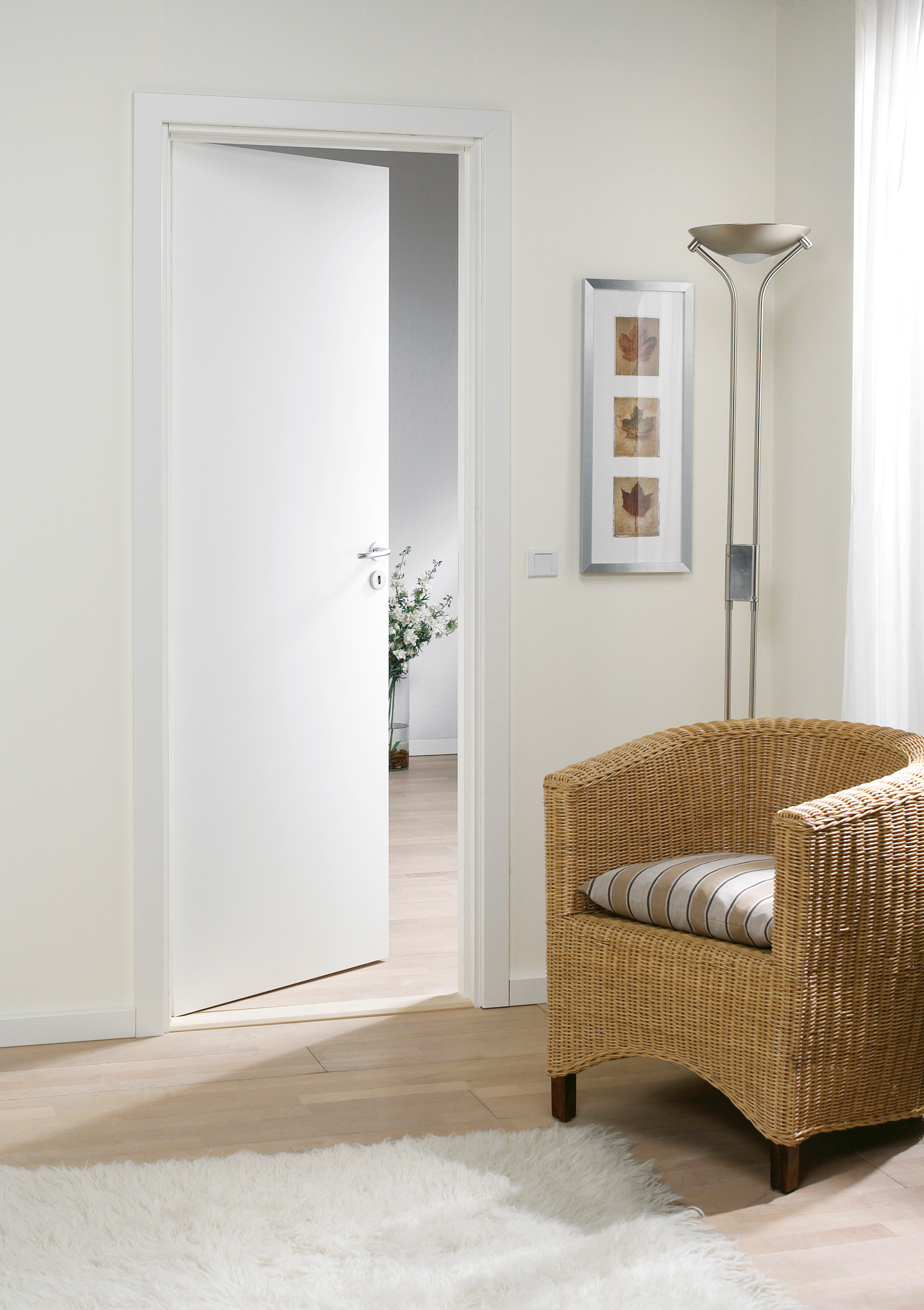 Sisäovi Swedoor Stable 401 massiivilaakaovi maalattu valkoinen