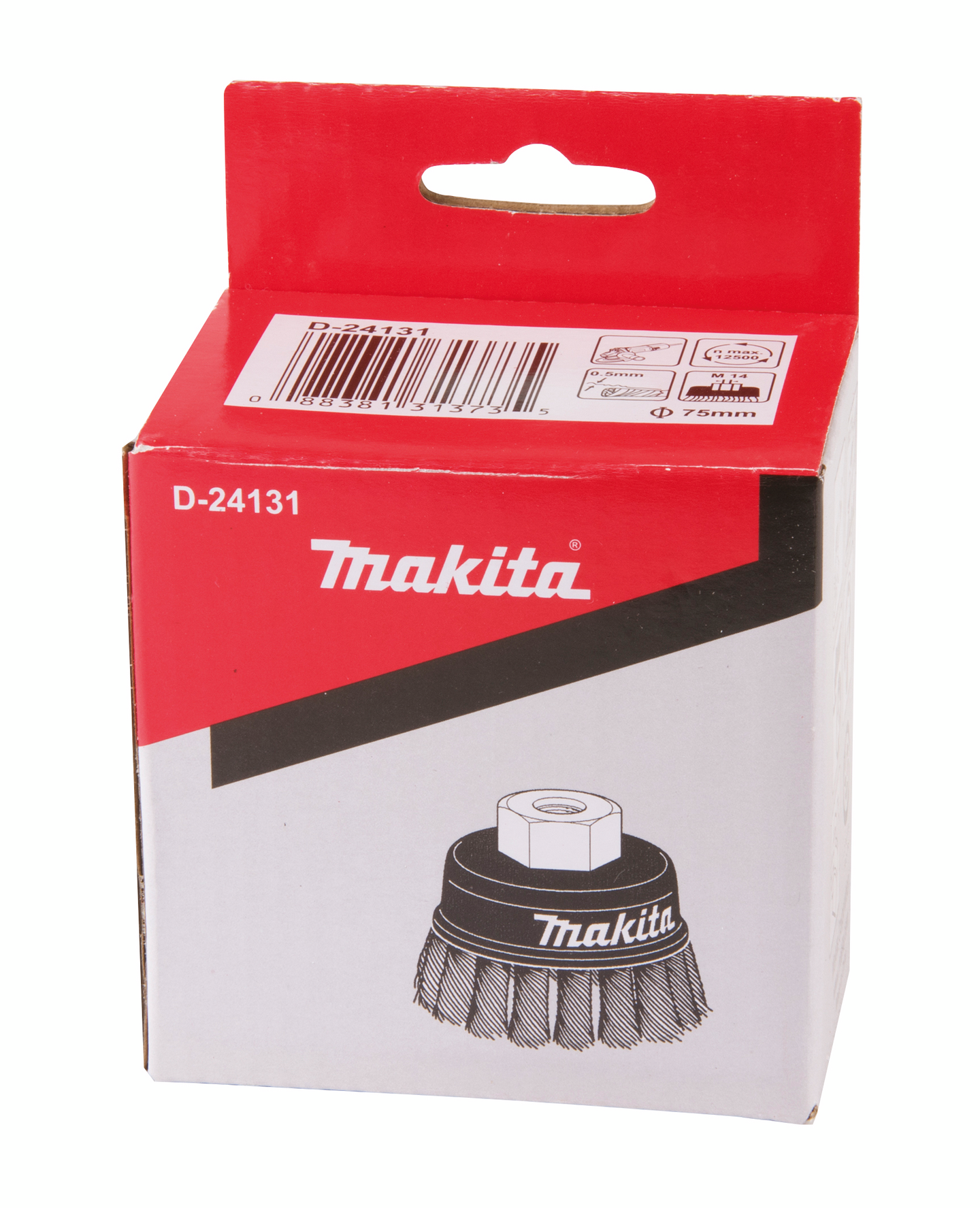 Teräsharja Makita 75mm x M14 kuppiharja viistetty