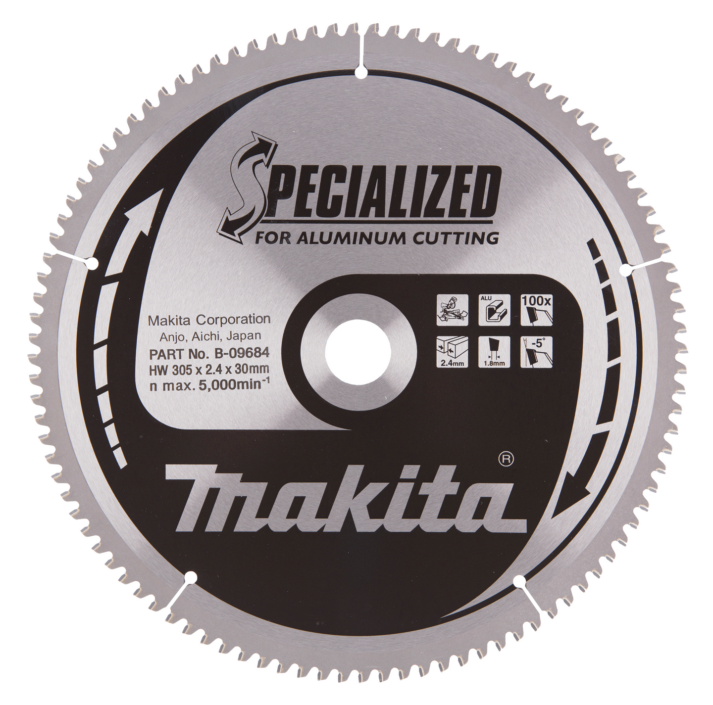 Pyörösahanterä Makita 305x30x2,3mm Z-100 B-09684