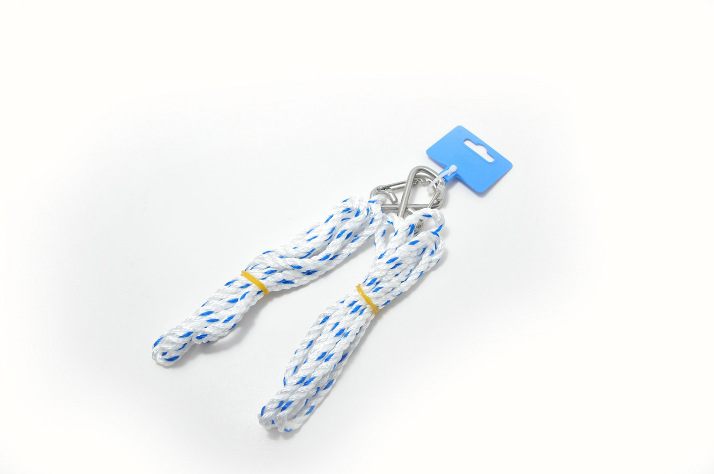 Lepuutinköysi PÖSAMO polypropeeni 6mm 1,5m+koukku valkosininen