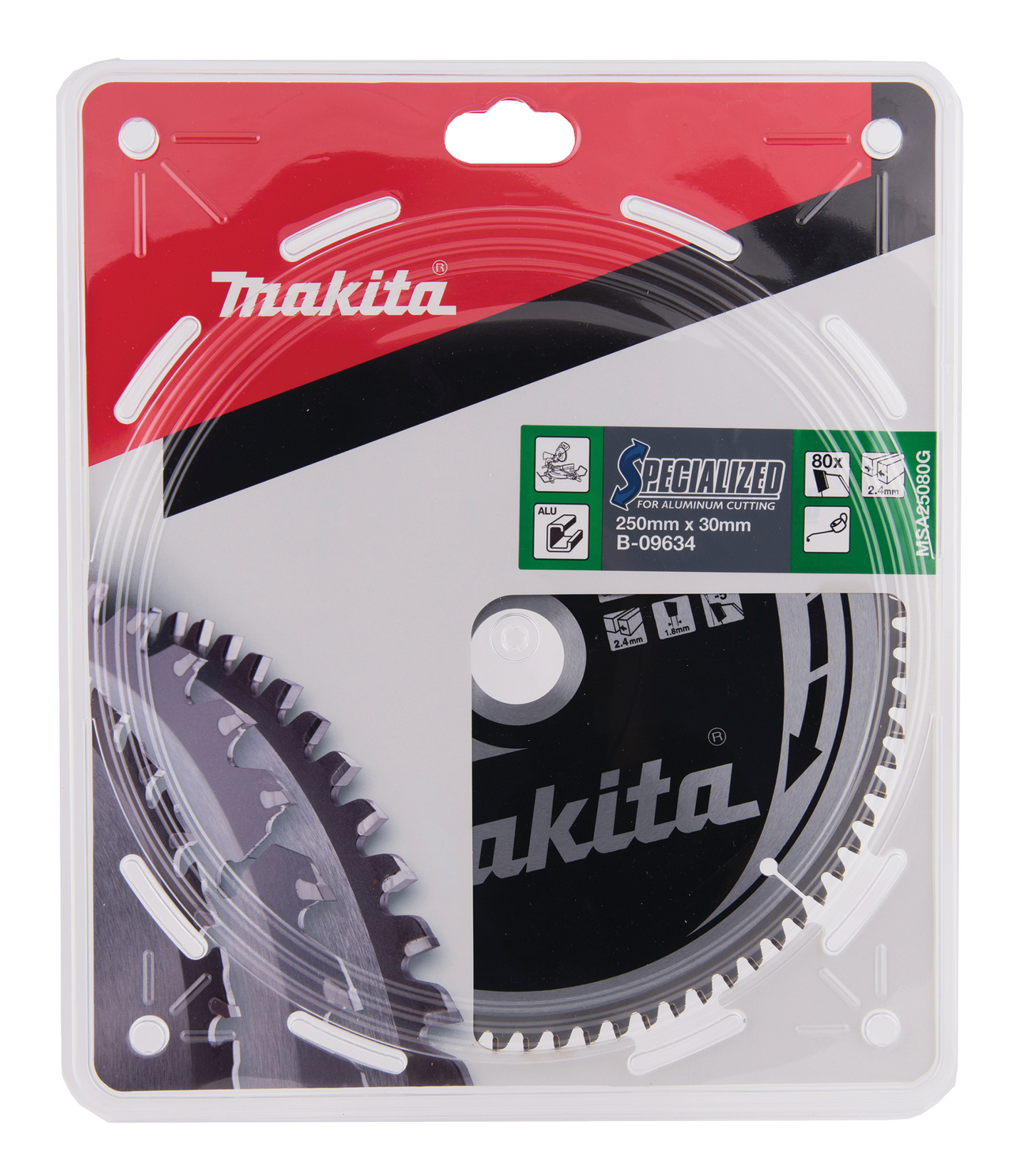 Pyörösahanterä Makita 250x30x2,4mm Z-80 B-09634