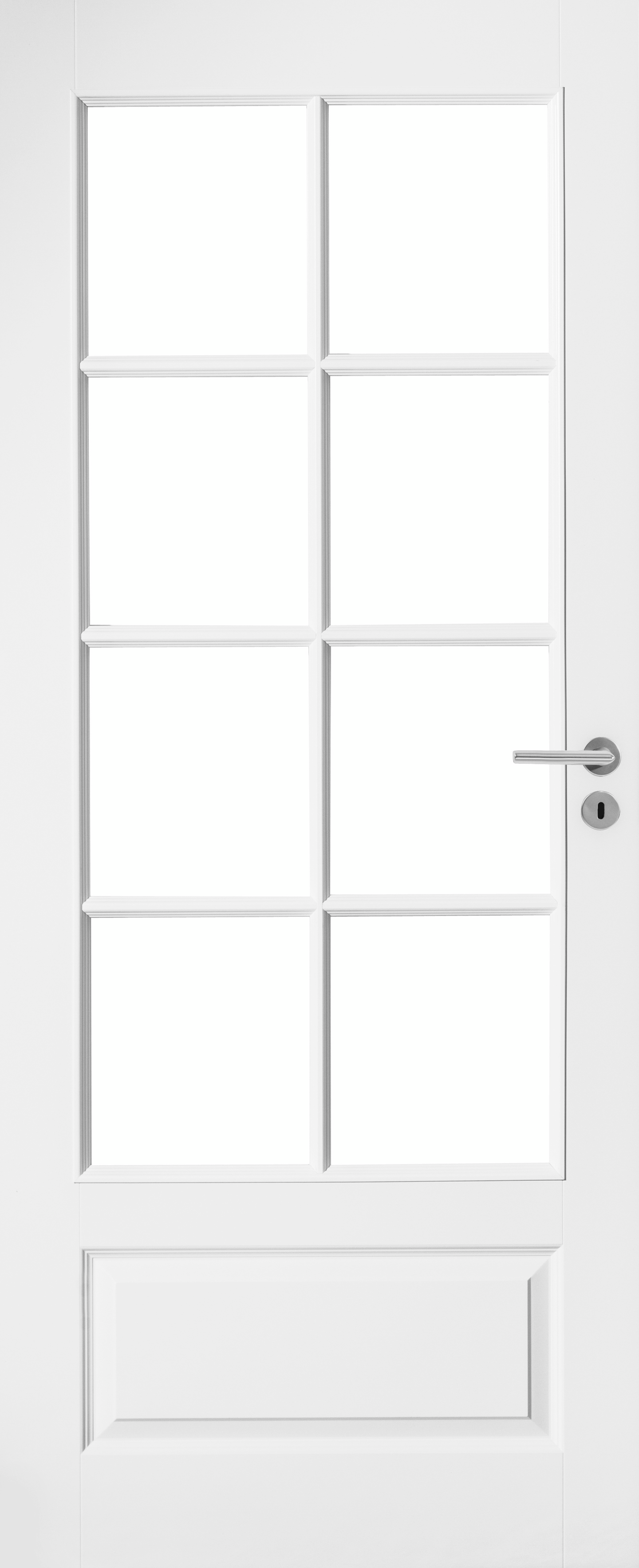 Sisäovi Swedoor Style 42 kevytpeiliovi maalattu valk. kirkas lasi