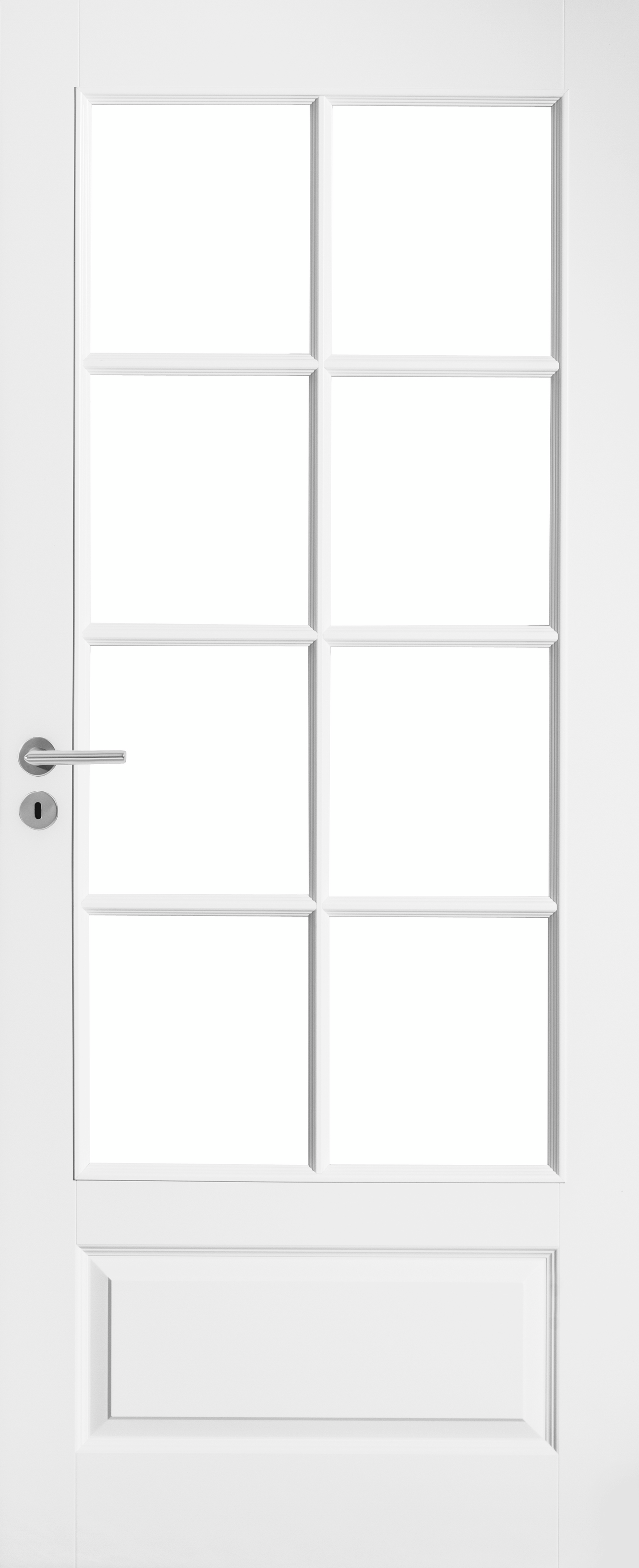 Sisäovi Swedoor Style 42 kevytpeiliovi maalattu valk. kirkas lasi