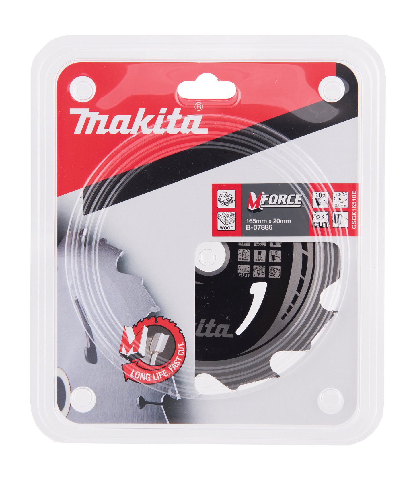 Pyörösahanterä Makita 165x20x2,0mm Z-10 B-07886