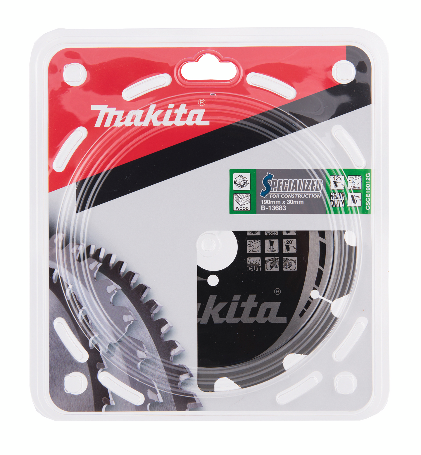Pyörösahanterä Makita 190x30x2,6mm Z-12 B-13683