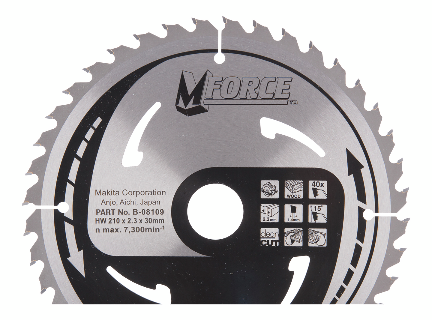 Pyörösahanterä Makita 210x30x2,3mm Z-40 B-08109