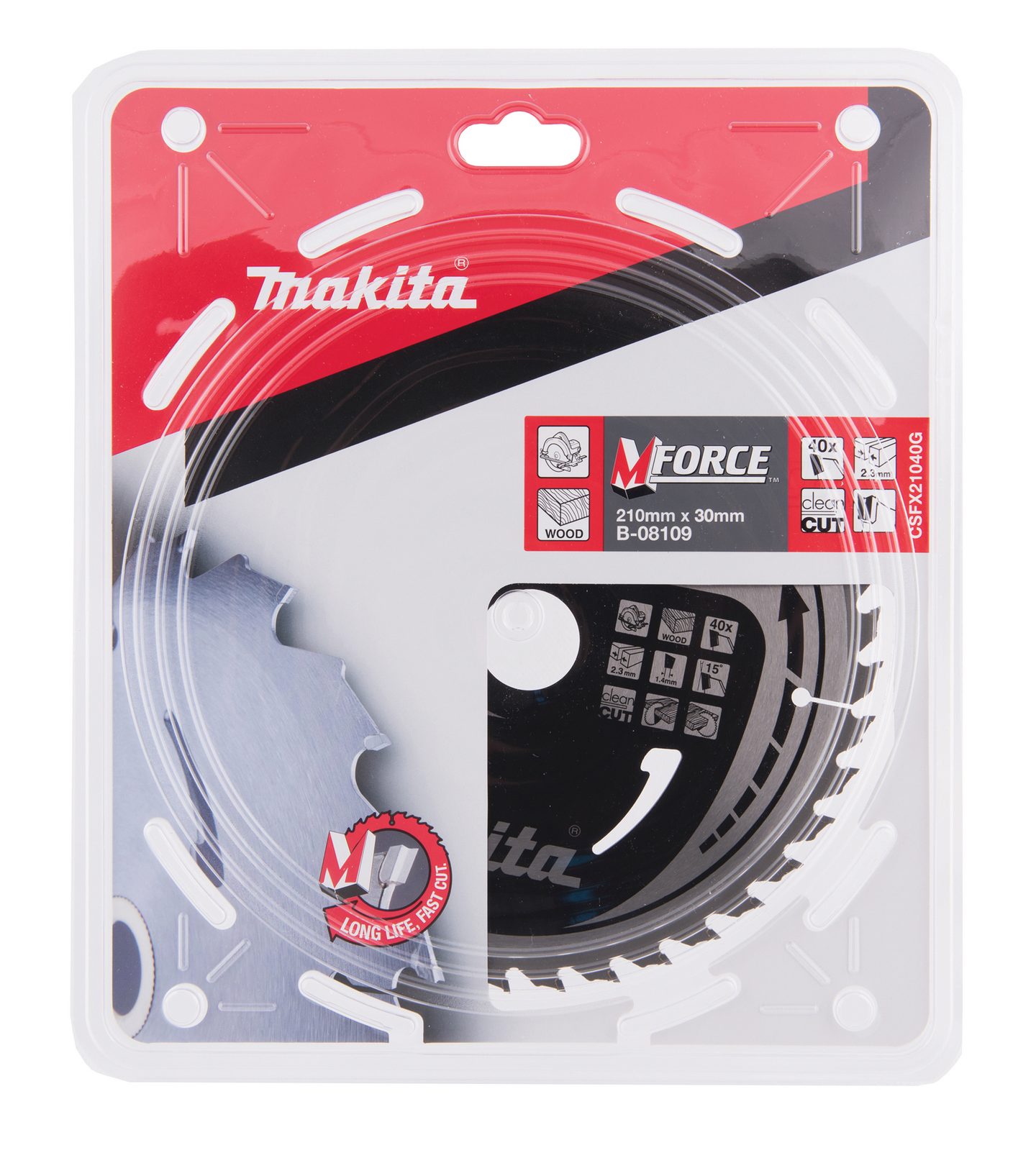 Pyörösahanterä Makita 210x30x2,3mm Z-40 B-08109