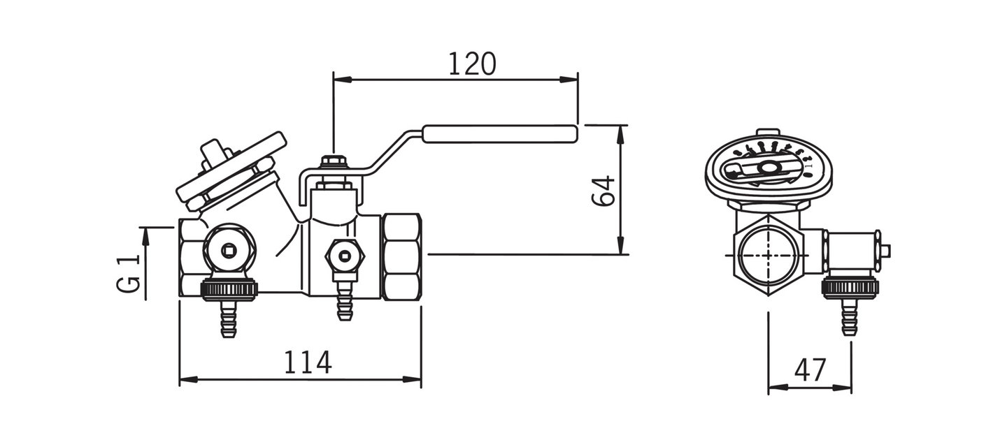 Linjasäätöventtiili Oras Osyline NS 25 410025