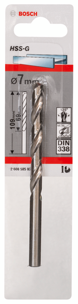 Metalliporanterä Bosch 7,0x109mm HSS-G Standard Line