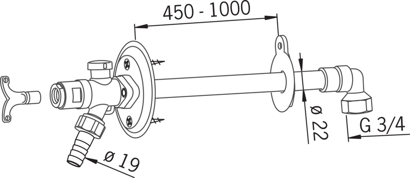 Vesipostiventtiili Oras 431520 L2934142
