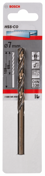 Metalliporanterä Bosch 7,0x109mm HSS-Co Standard Line
