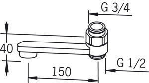 Ejektorijuoksuputki Oras 150mm 211515