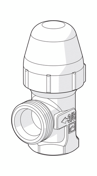 Patteriventtiilin runko Oras Stabila Dn10 Kulma 442210