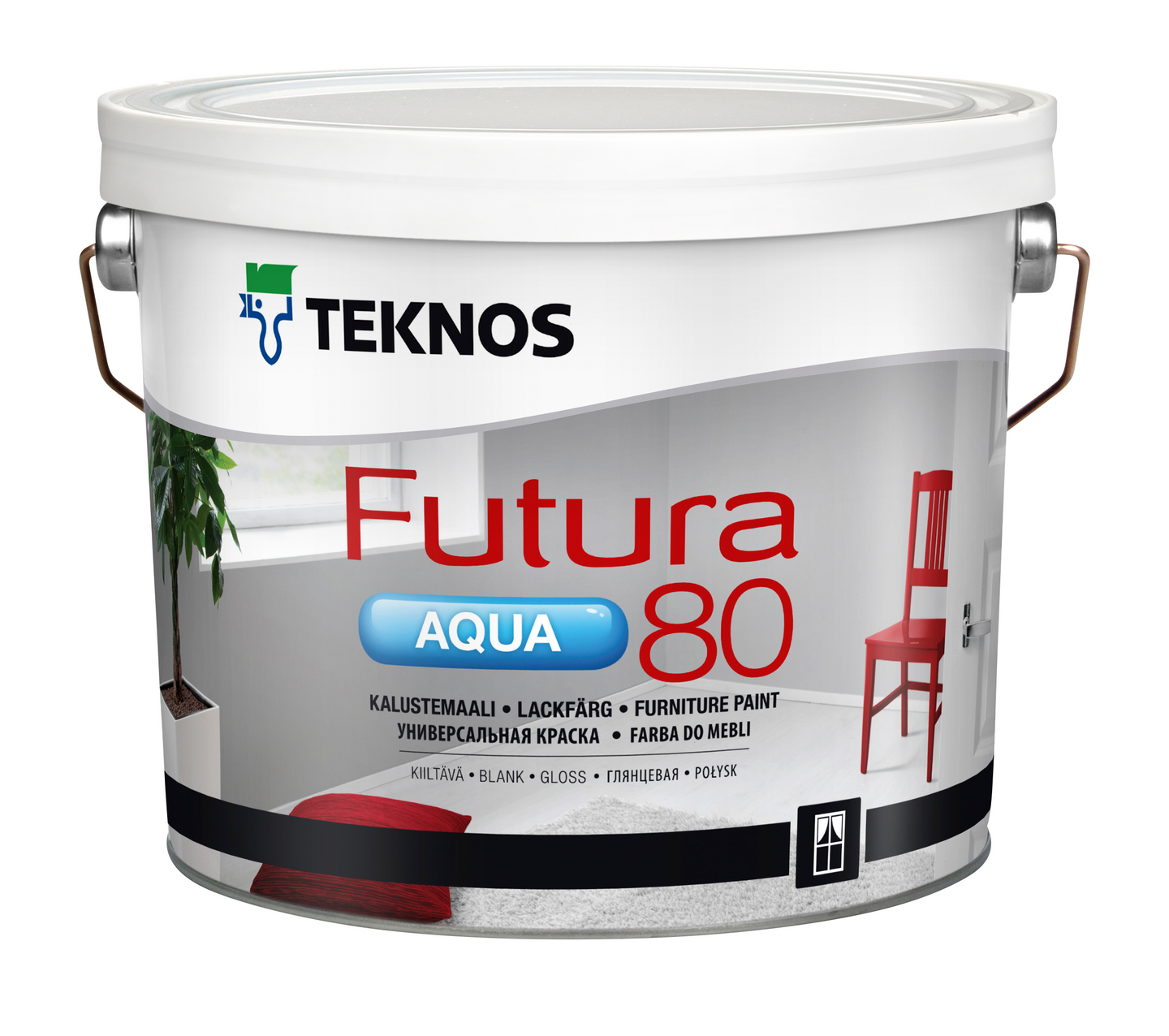 Futura Aqua 80 Kalustemaali 2,7l kiiltävä PM1 valkoinen sävytettävissä