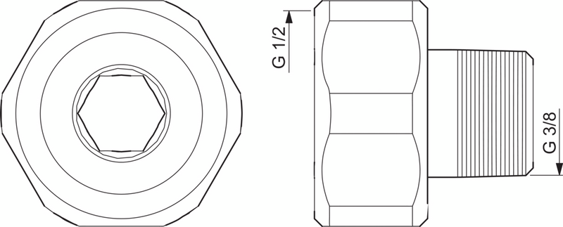 Patteriliitin Oras Stabila dn15/10 kova 435550