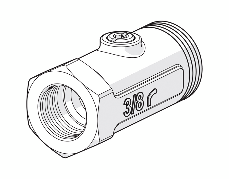 Sulkuyhdistäjä Oras Suora 3/8 435010