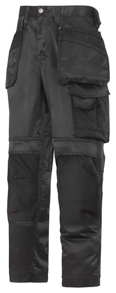 Työhousut Snickers 3212-0404 DuraTwill riipputaskut musta