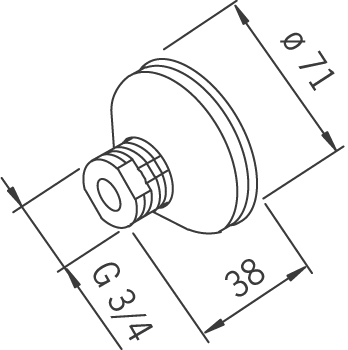 Hanaliitin Oras 204740 3/4x12 kromi p-laippa