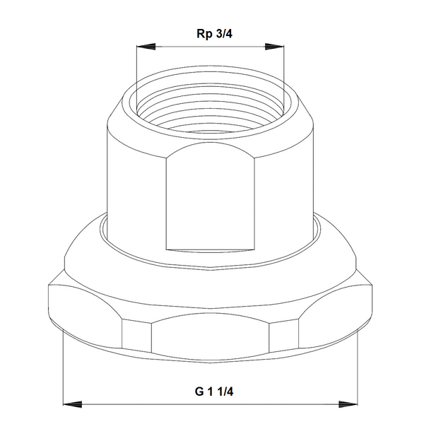 Käyttövesipumpun liitinpari Grundfos messinki 3/4