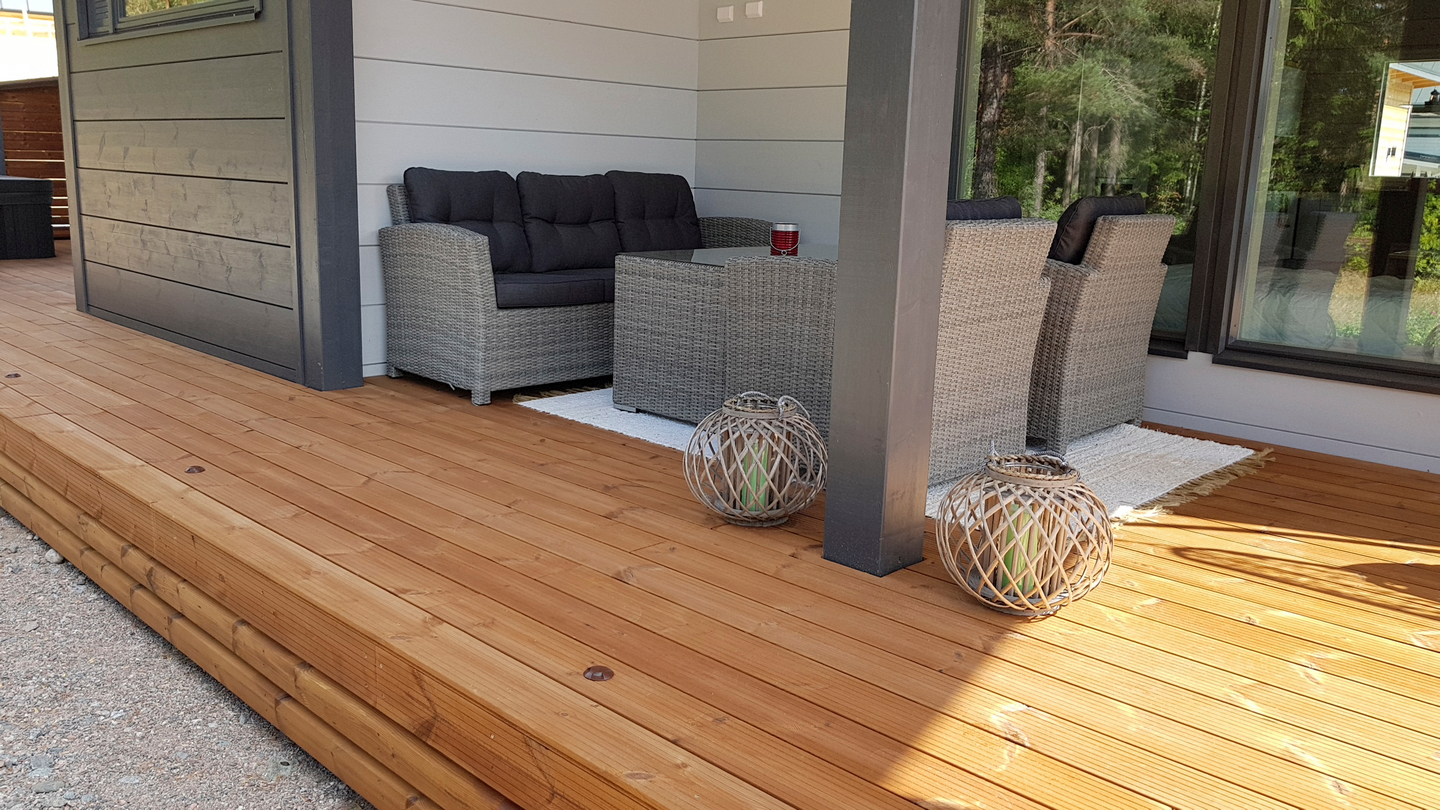 Terassilauta Luna Deck 2 26x117 lämpökäsitelty mänty Profix 2
