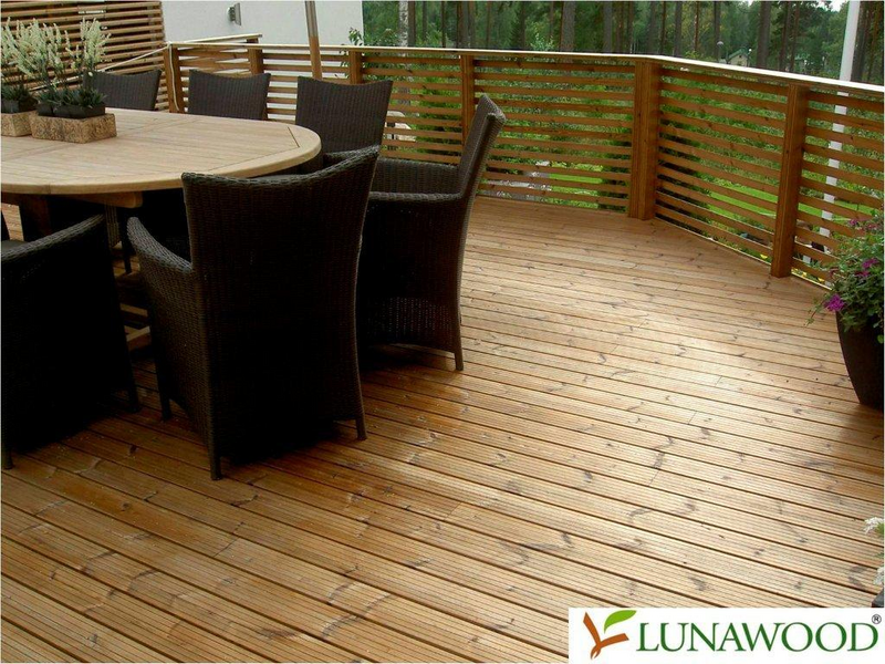 Terassilauta Luna Deck 2 26x117 lämpökäsitelty mänty Profix 2