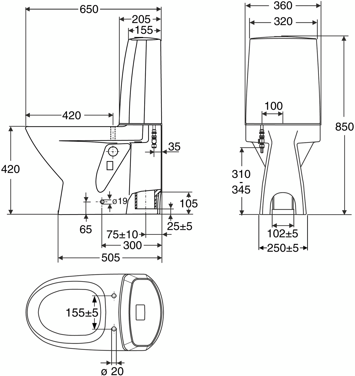 WC-istuin IDO Seven D 10 2-t pehmeä kansi 3721001101