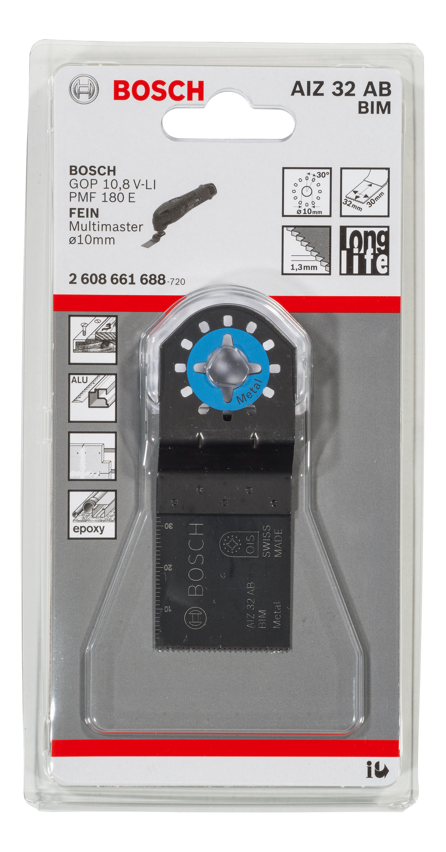 Upotussahanterä Bosch 32mm AIZ 32 AB metalli