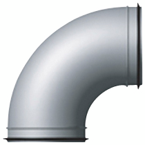 Ilmanvaihtokanavan käyrä FläktGroup 45° d 200mm