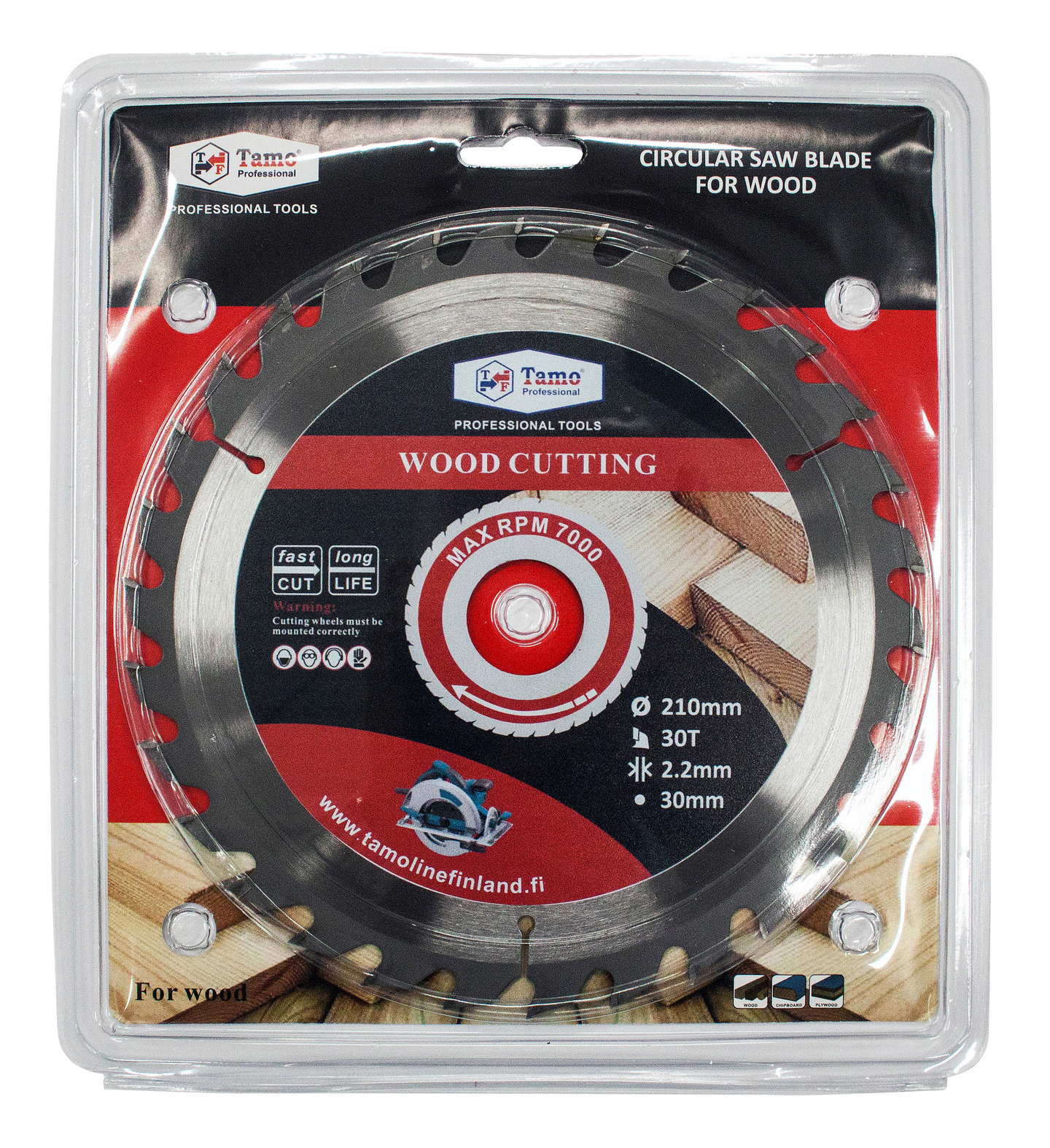 Pyörösahanterä Tamo 210x30mm 30T