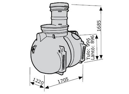 Saostussäiliö 1m³ Uponor 1050913