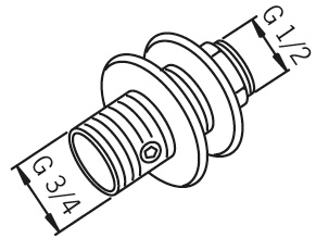 Suihkukaapin liitin Oras 287525