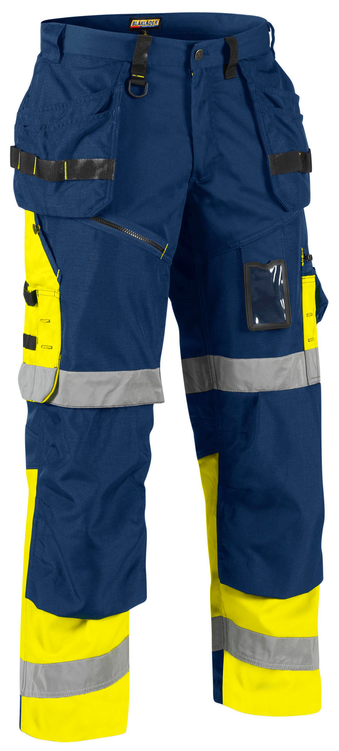 Riipputaskuhousut Blåkläder X1500 Hi-Vis 150818608933 tummansininen-keltainen