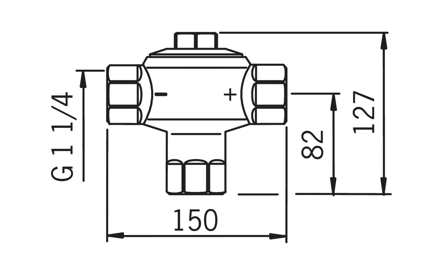 Sekoitusventtiili Oras dn32 G1,25 57° 421032