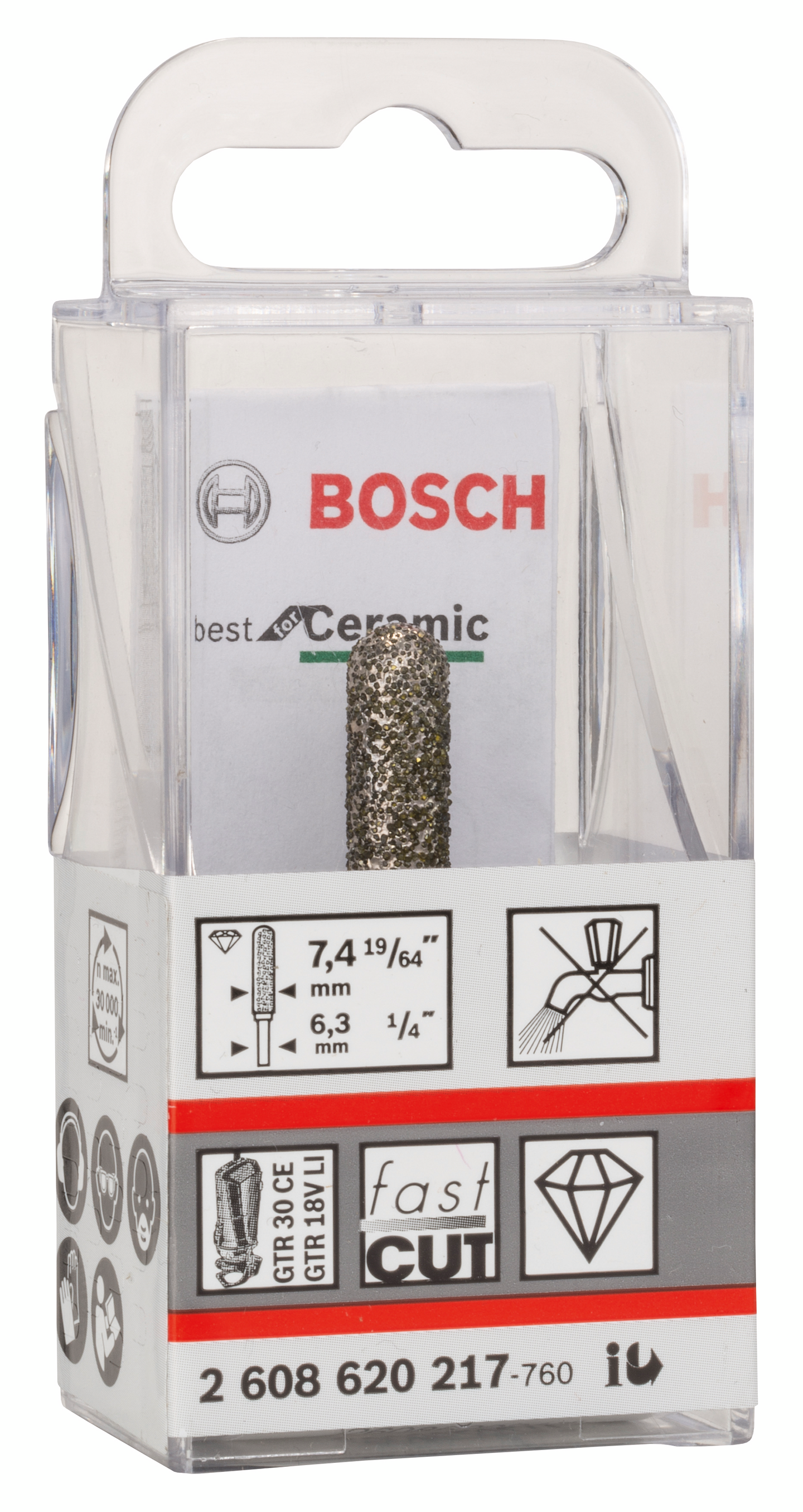 Timanttileikkuuterä Bosch Best for Ceramic 6,35mm D 7,4mm L 35