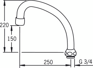 Juoksuputki Oras HU 250mm 213525