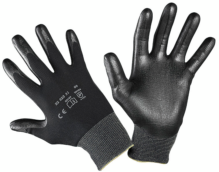 Työkäsineet PROF Polytril musta
