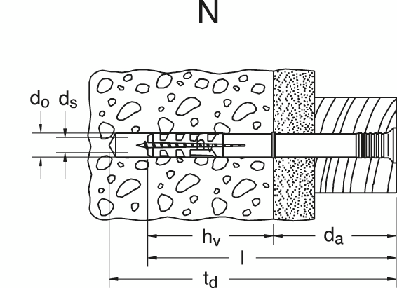 Listatulppa Fischer N 5x40 ruskea 100kpl