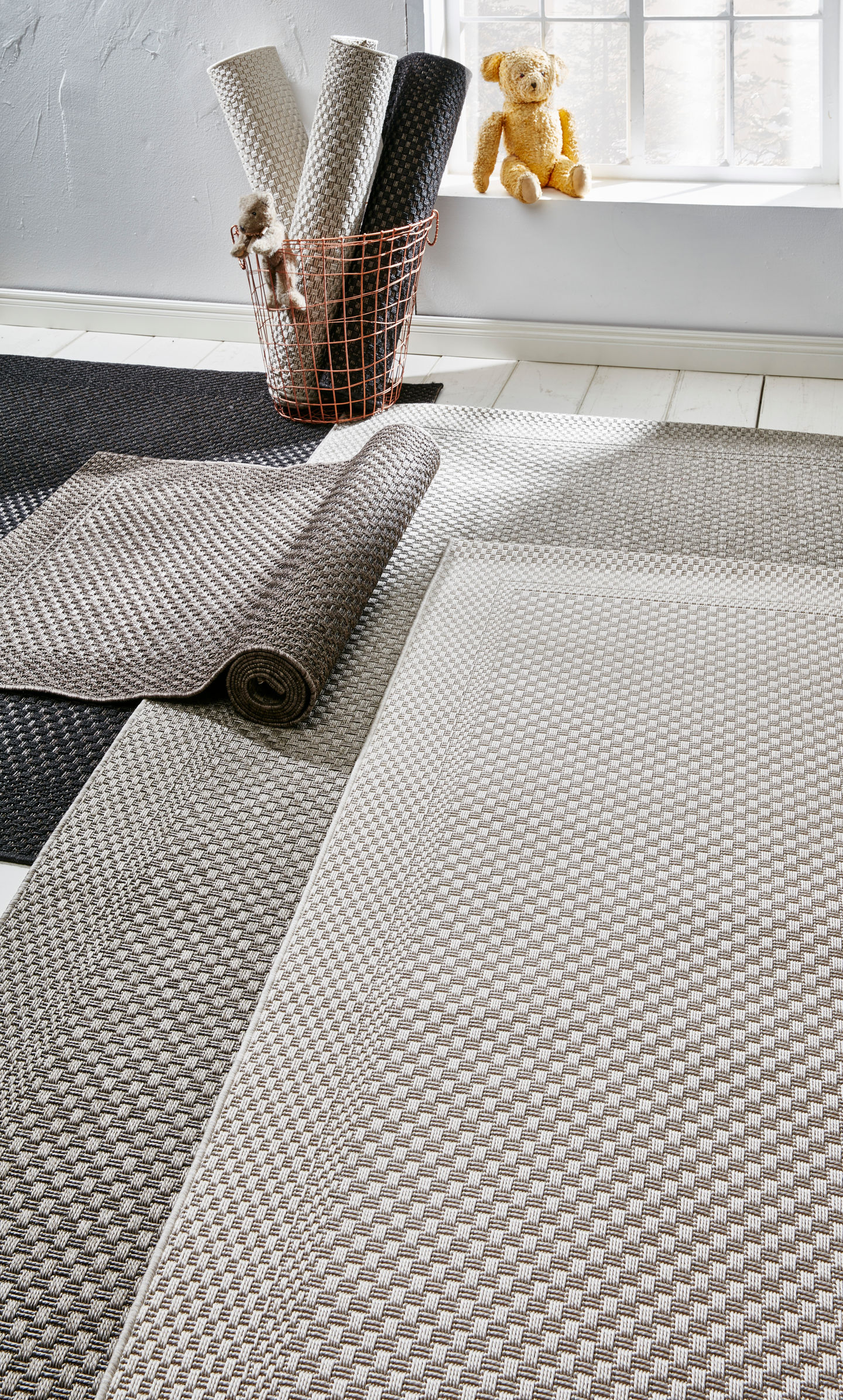 Terassimatto Cello Grace 140x200cm luonnonvalkoinen 39119