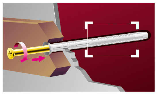 Karmitulppa Fischer FUR 10x135 uppokanta sähkösinkitty 50kpl