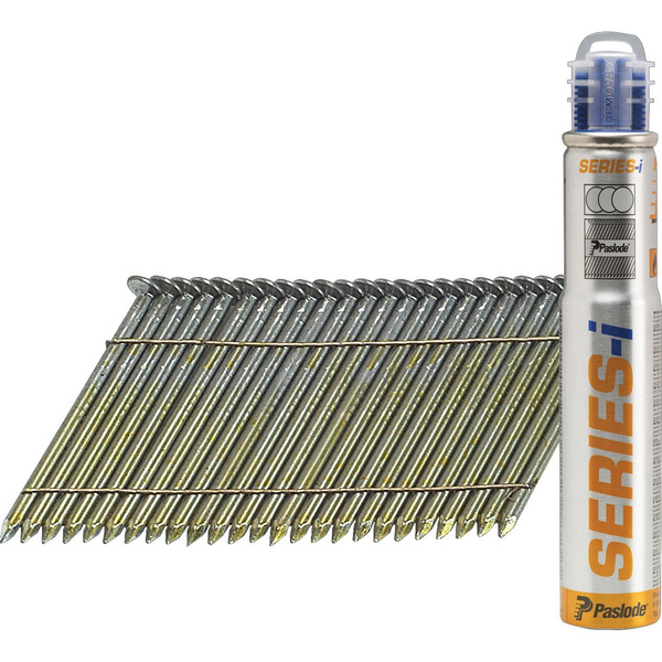 Konenaula Paslode 34° 63x2,8 kirkas sileä 3750kpl + 3 kaasua IM90