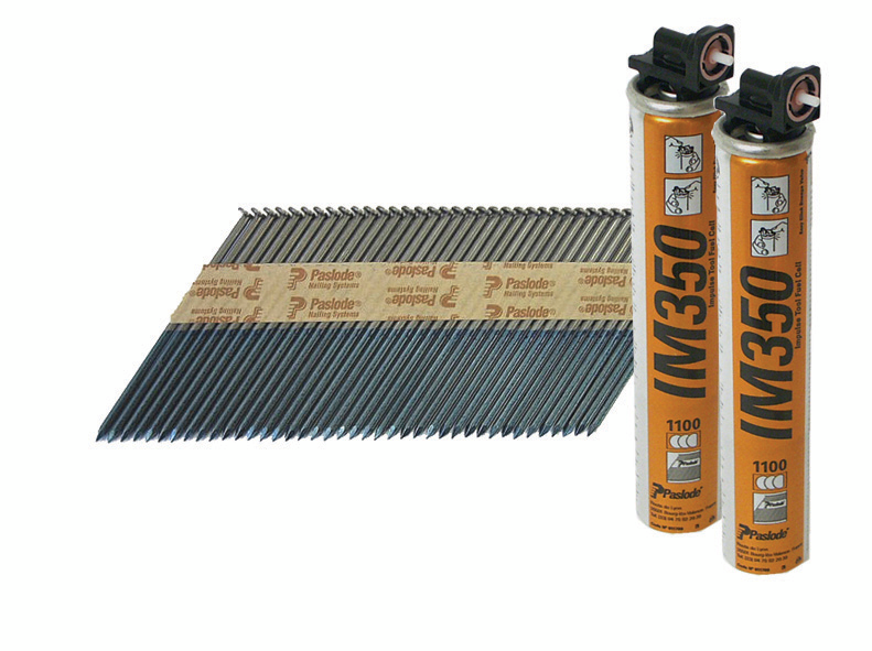 Konenaula Paslode 34° 63x2,8 kirkas sileä 3750kpl + 3 kaasua IM90