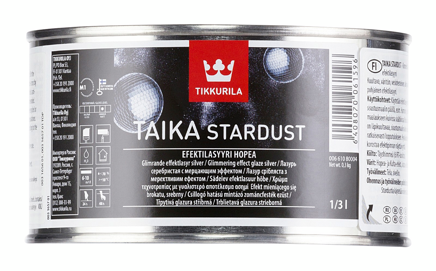 Taika Stardust efektilasyyri 0,333l hopea