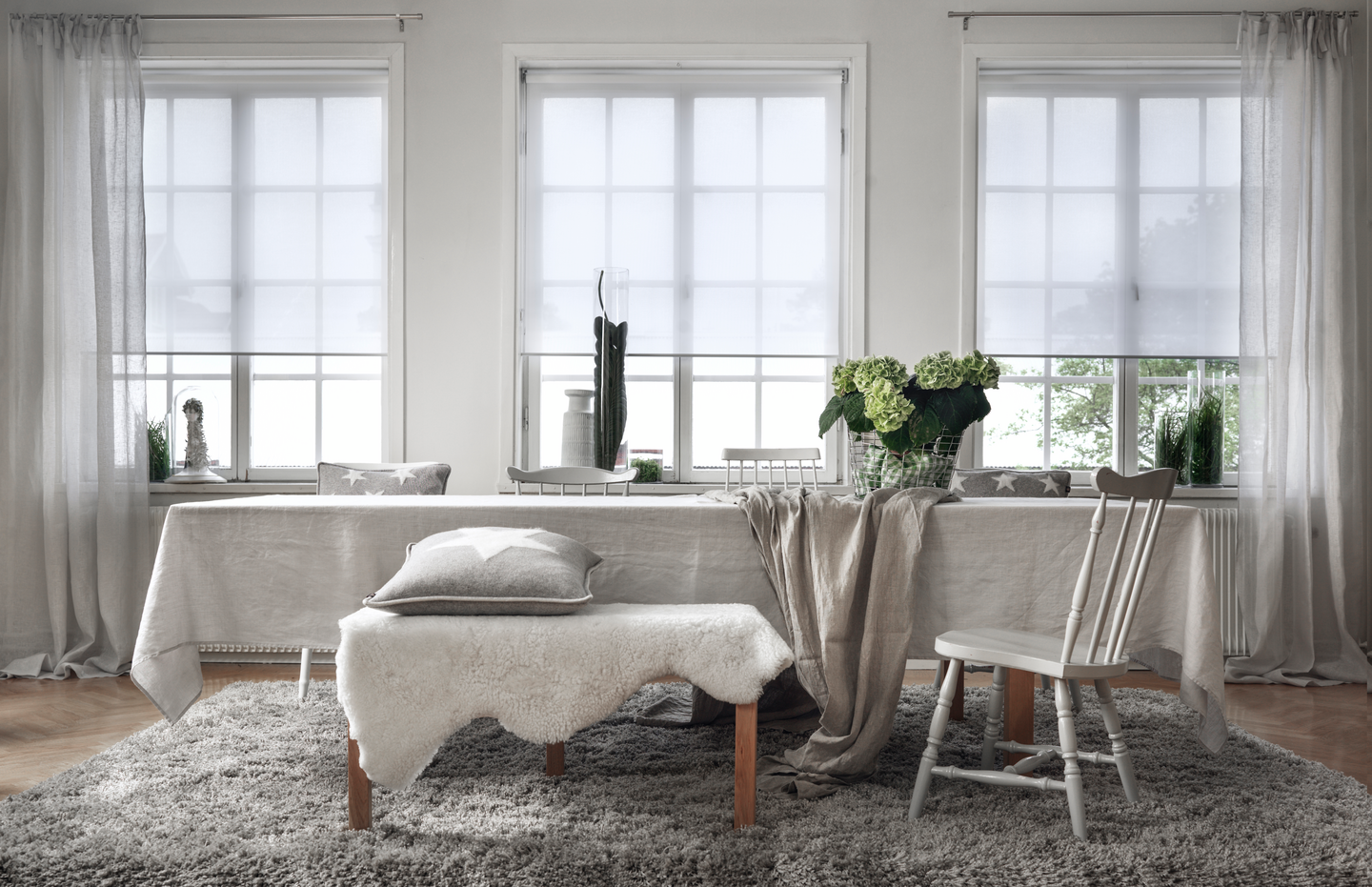 Parvekerullakaihdin Kirsch 80x185cm valkoinen