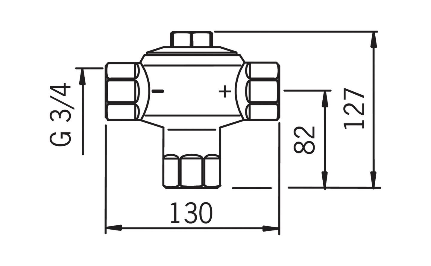Sekoitusventtiili Oras dn20 57° 421020
