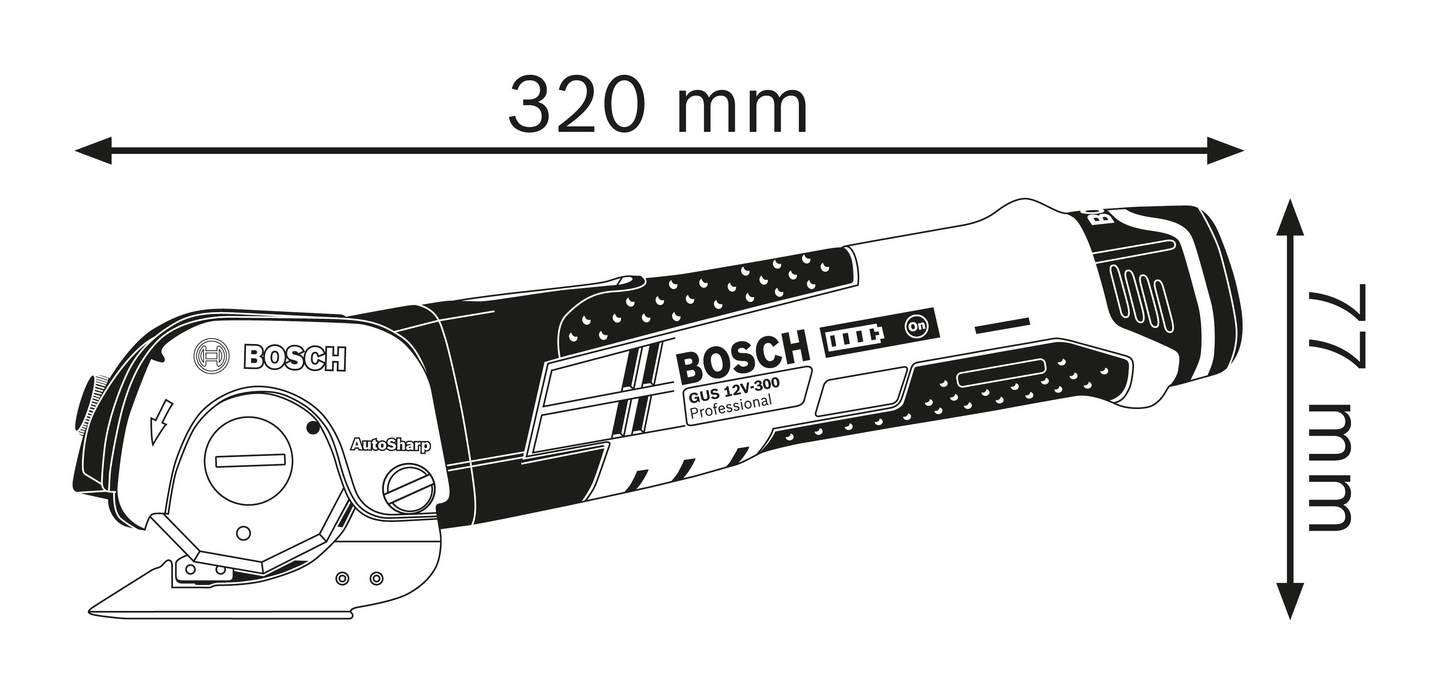Akkuyleisleikkuri Bosch GUS 12V-300 Solo