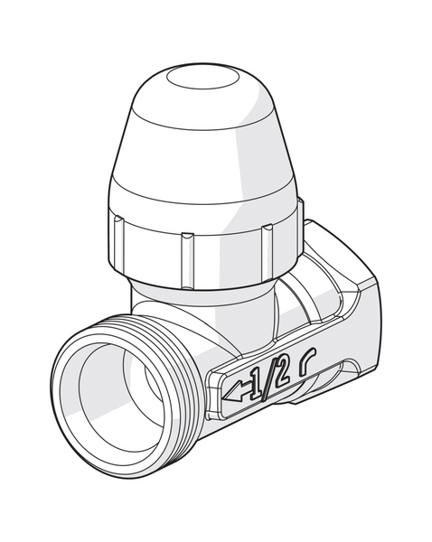 Patteriventtiilin runko Oras Stabila Dn15 Suora 442015
