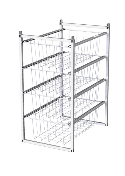 Koripaketti LM 350/4 350x500x675mm 4 koria valkoinen